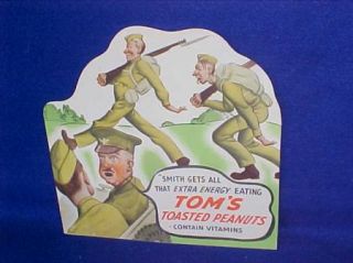 Toms Peanut 1943 WW2 Soldiers 5c Jar Sign Toms Lance