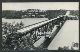 MO Camdenton RPPC 40s New Niangua Bridge Lake of Ozarks