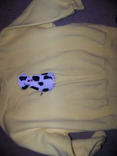 Kellys Kids XS (3t 4t) yellow applique puppy dog sweatshirt girl 3 4 