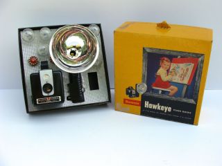    Vintage Kodak Brownie Hawkeye Flash Camera with Accessories WORKS