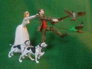 funny wedding cake topper real tree camo camoflauge hunting DUCK 