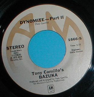 Vintage 45 funk vinyl TONY CAMILLOS BAZUKA Dynomite 1/2 A&M Records 