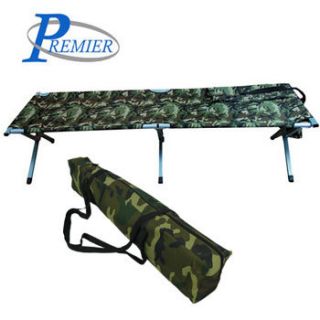 Heavy Duty Camouflage Camping Cot with Carrying Case