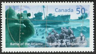 D1316A CANADA 2005 #2107 50c Battle of the Atlantic, Ships Mint NH