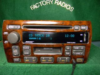 Cadillac Catera Bose CD Tape Radio Wood MP3 iPod SAT Aux 16239126 Plug 