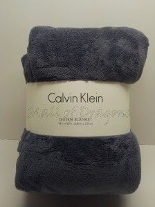 Calvin Klein Plush Queen Size Blanket 98in x 92in