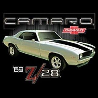 1969 Chevy Camaro Z28 T Shirt American Muscle Cars New