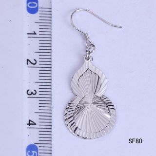 2pcs Calabash Lady Genuine Dangle 925 Sterling Silver Charm Earring 