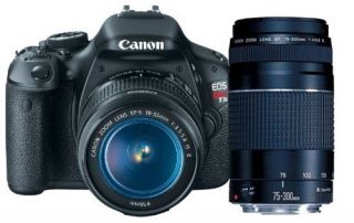 Canon EOS Rebel T3i 18 MP 18 55mm + 75 300mm CMOS Digital DSLR Camera 