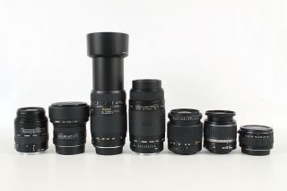  7 Canon Mount Lenses as Is 12644