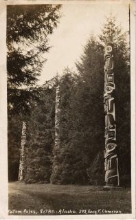 TOTEM POLES ~ SITKA ~ ALASKA ~ GUY F. CAMERON ~ C  1910