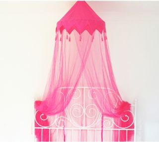 Hot Pink Princess Mosquito Net Childrens Bedroom Canopy