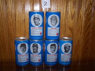 Old Royal Crown Soda Cans (RC) baseball players series   Lot 2