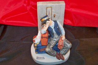Norman Rockwell Asleep on The Job Figure Made in Japan Vintage MIB 