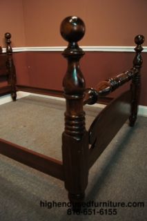 Ethan Allen Antiqued Pine Full Size Cannonball Bed