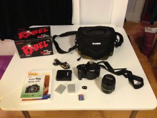 Canon EOS Rebel XSi 450D SKR Black Kit w 18 55mm EF s Is Accessories 
