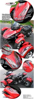 Bombardier Can Am Spyder RS Flame Graphic Kit 2 2008 2012