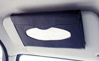 Car Sun Visor Tissue Box Auto Accessories Holder Paper Napkin Clip PU 