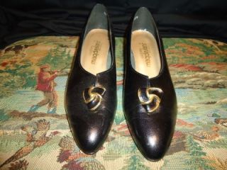 California Magdesians Womens Leather Heels Career Shoes Size 9 1 2 
