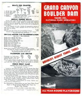 Grand Canyon Boulder Dam Brochure 1930s Hualapai Lodge