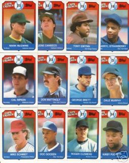 1989 TOPPS CAPTAIN CRUNCH COMPLETE SET MARK McGWIRE