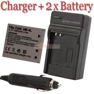 NB 4L Battery Charger for Canon PowerShot ELPH 100 300 HS IXUS 130 
