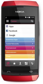 Nokia Asha 306 Smartphone (7,6 cm (3 Zoll) Touchscreen, 2 Megapixel 