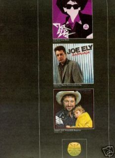 Joe Ely Jerry Jeff Walker Vintage Promo Poster Ad