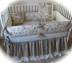 Cameo Topsy Turvy Toile Ensemble Crib Bedding Set New
