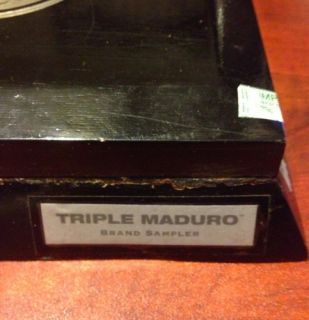 Camacho Triple Maduro Brand Sampler Cigar Box Wood Tobacciana 