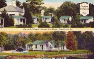 Orchard Cottages canadensis PA Vintage Postcard