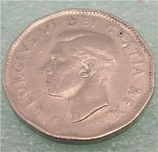 1949 canada canadian nickel 5 five cent coin