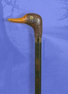 Classic Canes Duck Head Hardwood Cane / Walking Stick. Collectors Cane 
