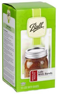   288 Ball 30000 Regular Mouth Canning Jar Lids and Rings 24 Boxes of 12