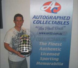 Ricky Carmichael 2007 AMA Race issued Millville Helmet Signed Cased 