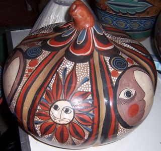 Salvador Vasquez Master Potter Mexican Folk Art Huge Ceramic Urn Pot 