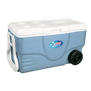   62 Quart Xtreme Wheeled Cooler Camping Traveling Supplies Blue