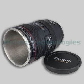 Canon Camera Lens Cup Mug 5D 60D 550D EOS 24 105mm Stainless Steel 