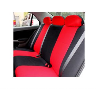 Universal Car Seat Cover Red Color 5 Headrest Cover