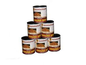 Canned Ground Beef Food Storage 6 Cans 54 Servings 1 2 Case 28 oz Cans 