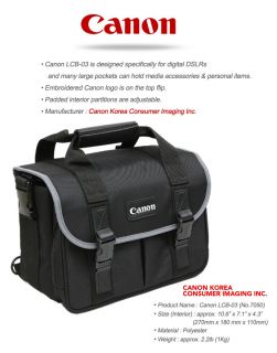 Genuine Canon LCB 03 Shoulder Camera Bag EOS 600D 60D