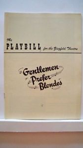   Prefer Blondes Playbill Carol Channing Yvonne Adair NYC 1950
