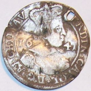 Archduke Ferdinand Charles of Austria Three Kreuzer Coin Silver Dated 