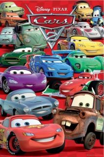 Cars 2 Characters Collage Poster Disney Pixar 60x90 New