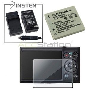 For Canon PowerShot ELPH 300 HS NB4L Battery Insten Charger Screen 