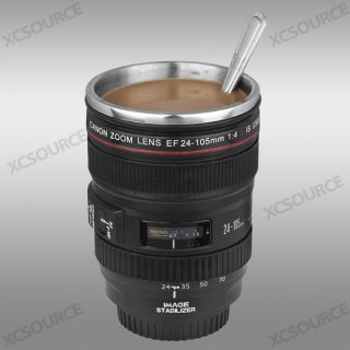 Canon Lens Cup Coffee Mug Camera EOS 24 105mm Model Stainless + Gift 