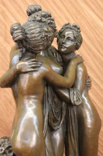   Graces Bronze Sculpture Statue by Canova 80 lbs Figurine Decor