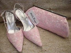 Carlo Fellini April Nite Shoes and Handbag Baby Pink Set