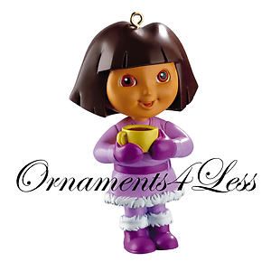 Carlton American Greetings Ornament 2012 Dora the Explorer with a Cup 