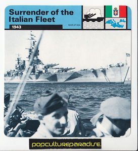 Surrender of The Italian Fleet 1943 Roma Italy WW2 Card